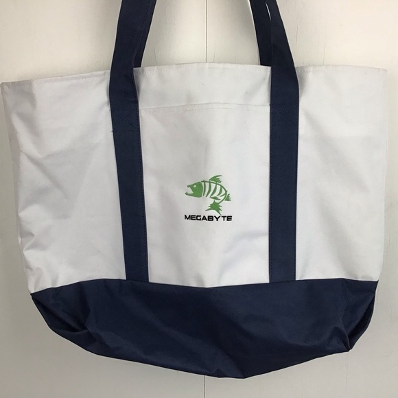 Canvas Boat tote, large with promotional logos. - Picture 2 of 11